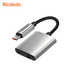 ADAPTADOR DE AUDIO MCDODO 2 EM 1 TIPO-C TIPO-C + DC 3,5MM