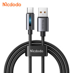 CABO DE CARREGAMENTO MCDODO USB-A TIPO-C COM LUZ RESPIRATÓRIA 1.2M