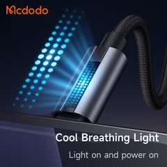 CABO DE CARREGAMENTO MCDODO USB PARA LIGHTNING COM LUZ RESPIRATÓRIA 1,2M