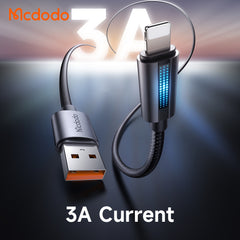 CABO DE CARREGAMENTO MCDODO USB PARA LIGHTNING COM LUZ RESPIRATÓRIA 1,2M