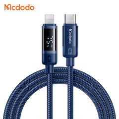 CABO DE DADOS MCDODO COM DISPLAY DIGITAL 36W  TIPO-C PARA LIGHTNING 1.2M