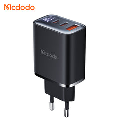 FONTE CARREGADOR MCDODO COM DISPLAY DIGITAL 30W USB + TIPO C DUAL