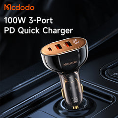 CARREGADOR VEICULAR MCDODO 33W USB E TIPO-C COM LED