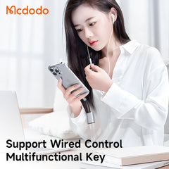 ADAPTADOR DE AUDIO MCDODO 2 EM 1 LIGHTNING PARA DUAL LIGHTNING COM REPRODUÇÃO DE MUSICA  + CHAMADA